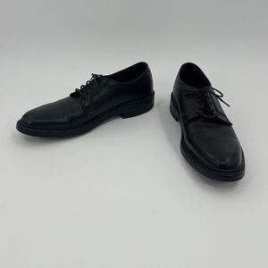 VINTAGE MEN'S HANOVER BLACK PEBBLE DERBY OXFORD SHOES SZ 10.5 A US FAST SHIPPING